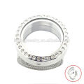 Hot sale floating locket stainless steel finger ring,rings jewelry for women